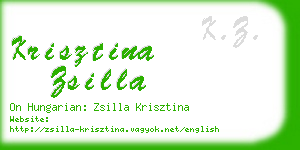 krisztina zsilla business card